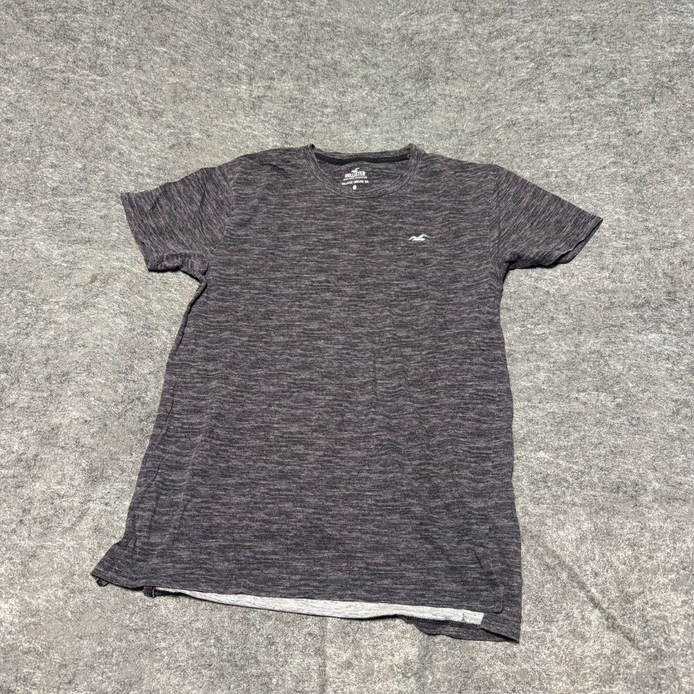 Hollister Mens Longline Tee T-Shirt Size S Dark Grey Must-Have Crew Neck